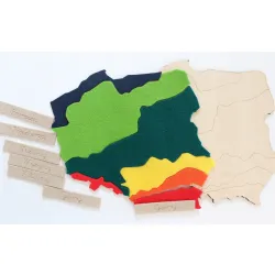 Krainy geograficzne - mata z podpisami
