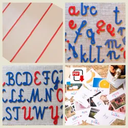 Zestaw: ruchomy alfabet + mata + karty edu. + litery duże