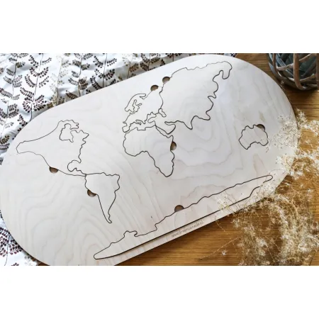 Drewniane puzzle - Mapa Świata