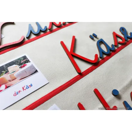 ruchomy alfabet NIEMIECKI duże litery Montessori