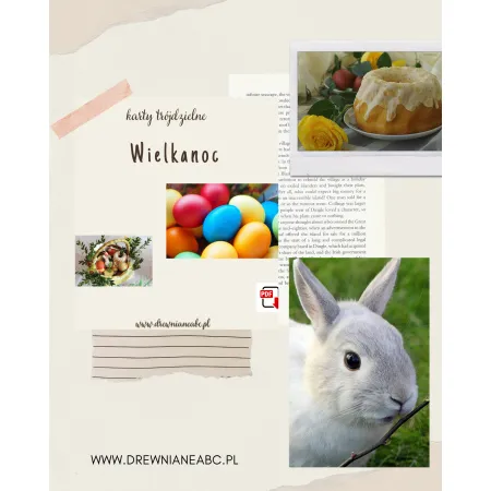 Karty trójdzielne WIELKANOC - pdf