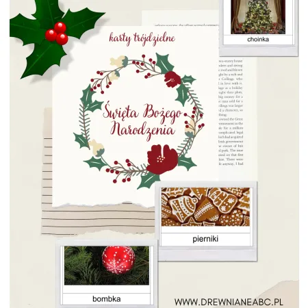 Karty trójdzielne Boże Narodzenie - pdf