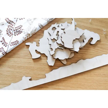 Drewniane puzzle - Mapa Świata