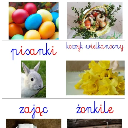 Karty edukacyjne WIELKANOC - pdf