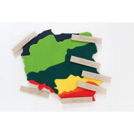 Krainy geograficzne - mata z podpisami