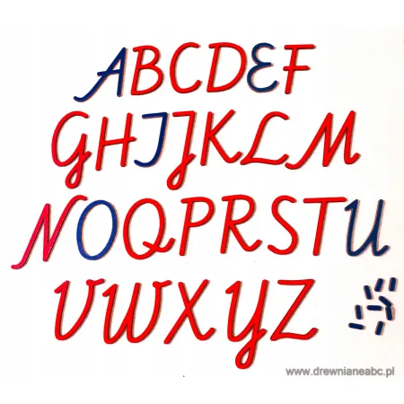 ruchomy alfabet NIEMIECKI duże litery Montessori